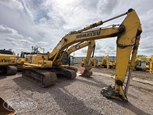 Back of used Excavator,Used Komatsu,Used Komatsu Excavator in yard,Used Excavator in yard